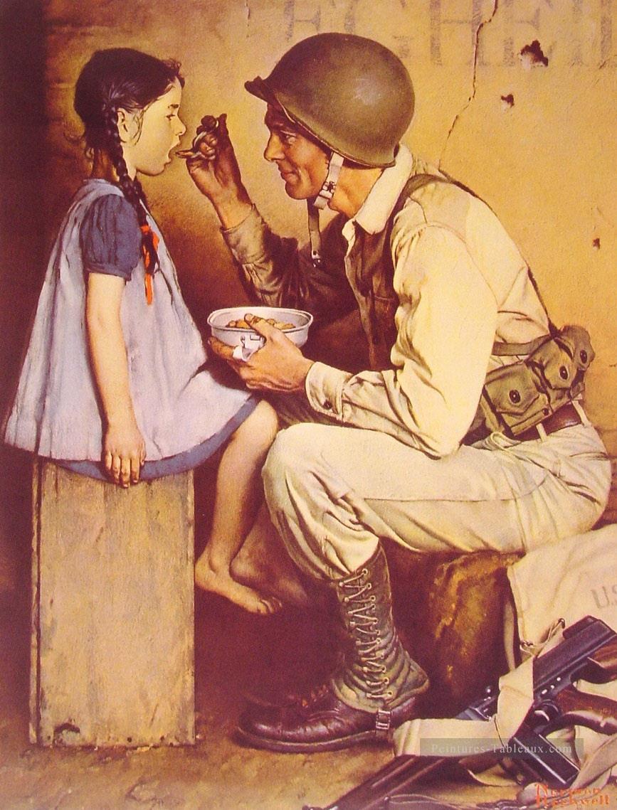 the american way 1944 Norman Rockwell Oil Paintings
